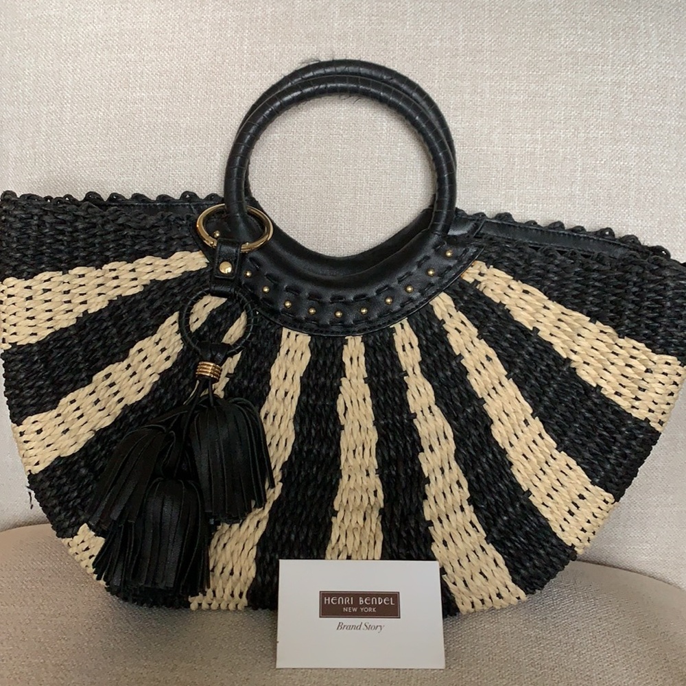 Henri Bendel Woven Wicker Handbag